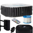 Jacuzzi ogrodowe - Jacuzzi Basen Ogrodowy Spa Corciano Kwadratowe 196 x 66 cm Hydromasaż Pompowane (17)