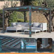  - Pergola Tarasowa Antracytowa z otwieranym dachem ALUMINIOWA 3x3m Corciano (8)