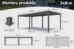 Altany - Pergola Altana Tarasowa Antracytowa z otwieranym dachem ALUMINIOWA 3x6m Corciano (6)