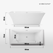 Wanny wolnostojące - Wanna wolnostojąca biała akrylowa owalna 170 x 60 cm system przelewowy + syfon Grand (8)