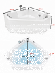 Wanny wolnostojące - Wanna Łazienkowa RIMINI z Hydromasażem  150 x 150 cm wolnostojąca Akrylowa Jacuzzi Narożna (12)