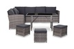 Meble ogrodowe - Zestaw Mebli Ogrodowych Natalia Zestaw Ogrodowy z technorattanu Narożnik Stolik Pufy  (8)