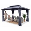 Pawilony ogrodowe - Pawilon Ogrodowy Borneo II 3 x 4.25m Wiata ogrodowa Corciano Stalowy dach (19)