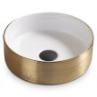 Umywalki nablatowe - Umywalka nablatowa Corciano Aurelia Pure Gold Złoto-Biała 35 cm (1)