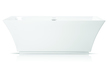 Wanny wolnostojące - Wanna wolnostojąca biała akrylowa owalna 170 x 60 cm system przelewowy + syfon Grand (1)