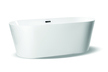 Wanny wolnostojące - Wanna wolnostojąca biała akrylowa 170 x 80 cm system przelewowy owalna Comfort (1)