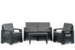 Meble ogrodowe - Zestaw Ogrodowy Paradiso Sofa stolik 2 fotele Antracyt (1)