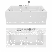Z hydromasażem  - Wanna Łazienkowa Genua z Hydromasażem  170 x 80 cm wolnostojąca Akrylowa Jacuzzi (1)