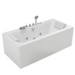 Z hydromasażem  - Wanna Łazienkowa Genua z Hydromasażem  170 x 80 cm wolnostojąca Akrylowa Jacuzzi (2)
