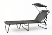 Leżaki ogrodowe - Leżak ogrodowy Osaka składany z daszkiem (3)