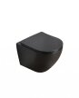 Akcesoria łazienkowe - Miska WC wisząca Corciano Clarity Czarna Matowa 49 cm (1)