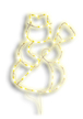 Boże Narodzenie - Dekoracja świąteczna bałwanek 35 LED wąż świetlny (4)