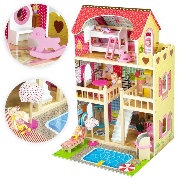 Zabawki  - Drewniany domek dla lalek (1)