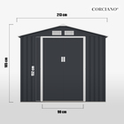 Domki / Garaże - Domek Narzędziowy Ogrodowy Garaż Metalowy 213x127x185cm M-A  (8)