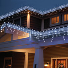Lampki choinkowe - Lampki Choinkowe Sople 500LED 18M Białe Zimne CH34 EUROHIT Christmas (7)