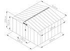 Domki / Garaże - Garaż Metalowy Ogrodowy Domek Narzędziowy 340x319x200cm M-E  (11)