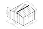 Domki / Garaże - Domek Narzędziowy Ogrodowy Garaż Metalowy 277x255x192cm M-C  (10)
