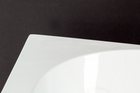 Wanny wolnostojące - Wanna wolnostojąca przyścienna 170 x 80 cm biała system przelewowy Pari (10)