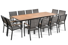 Zestawy mebli - Zestaw ogrodowy PREMIUM, stół TERY z krzesłami BARCELONA 12 osobowy, 100 procent aluminium (1)