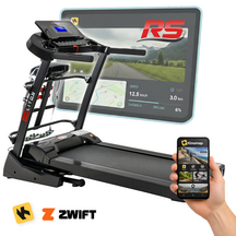 Bieżnia Elektryczna Vigo RS  z masażerem i hantlami AUTOMATYCZNY WZNOS APLIKACJE