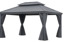 Pawilon Ogrodowy PREMIUM 3.65 x 4.85m Wiata ogrodowa Corciano Stalowy dach