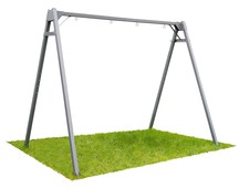 Huśtawka Dla Dzieci Ogrodowa Podwójna Stelaż Metalowy  Corciano