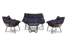 Zestaw Mebli Ogrodowych St Miguel  ławka stolik fotele Zestaw Ogrodowy Wypoczynkowy