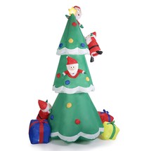 Dekoracja Dmuchana 5 LED Mikołaj + Prezenty 240cm