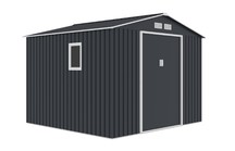 Domek Narzędziowy Ogrodowy Garaż Metalowy 277x255x212cm M-C 