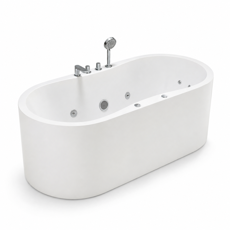 Wanny wolnostojące - Wanna Łazienkowa Ferrara z Hydromasażem  170 x 80 cm wolnostojąca Akrylowa Jacuzzi (9)