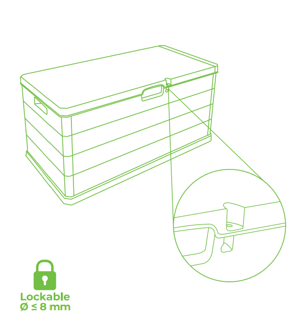 Skrzynie - Skrzynia ogrodowa Alpha 340l grafit CORCIANO (7)