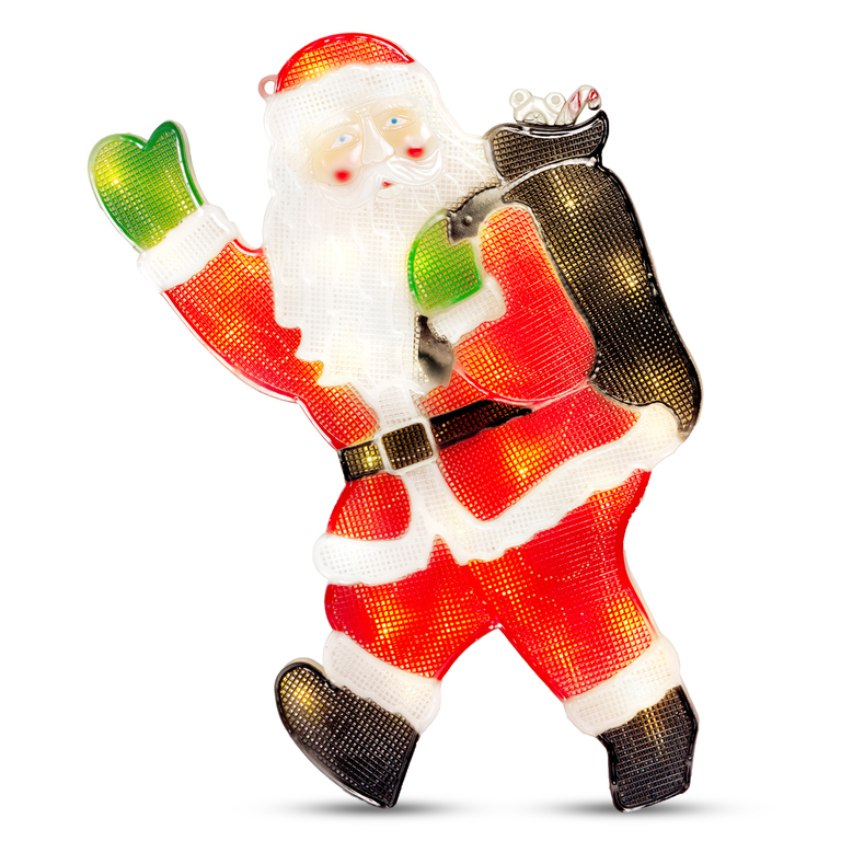 Boże Narodzenie - Zawieszka Na Okno Mikołaj zasilanie z sieci (2)