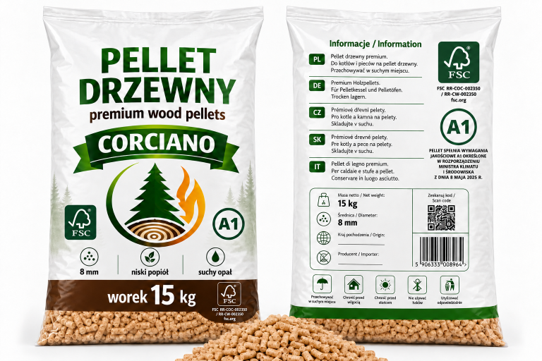 Pellet - Pellet drzewny Corciano Opał zimowy Paleta 975kg  (1)
