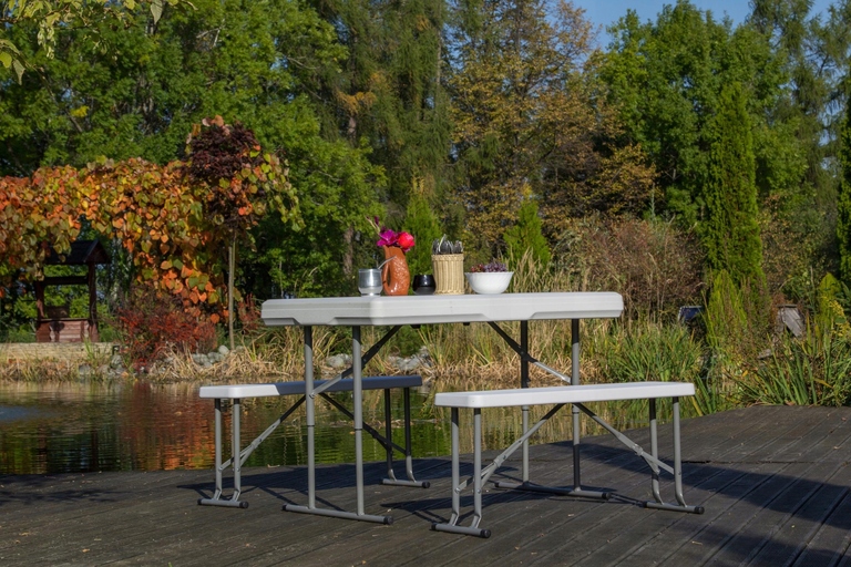 Zestawy ogrodowe - SKŁADANY CATERINGOWY STÓŁ OGRODOWY PIKNIKOWY ŁAWKI (7)