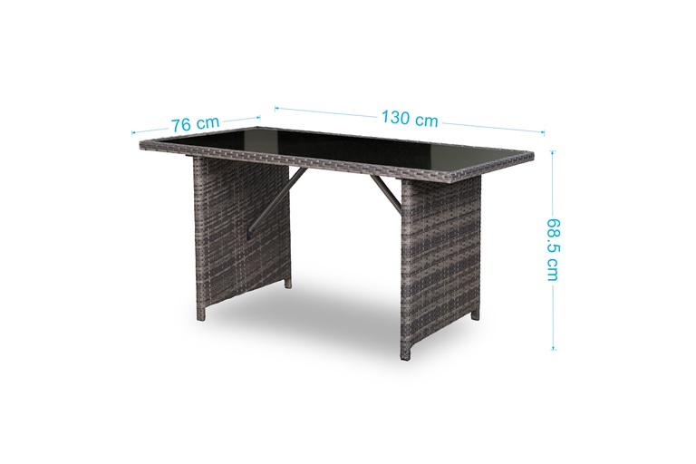 Meble ogrodowe - Zestaw Mebli Ogrodowych Natalia Zestaw Ogrodowy z technorattanu Narożnik Stolik Pufy  (6)