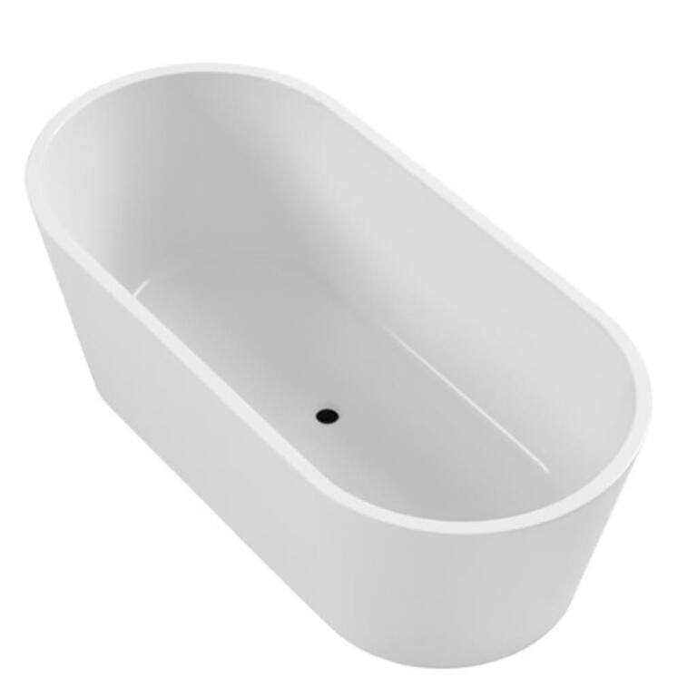 Wanny wolnostojące - Wanna Matt 170 x 75 cm wolnostojąca Akrylowa Łazienkowa Corciano BEZ SYFONU (9)