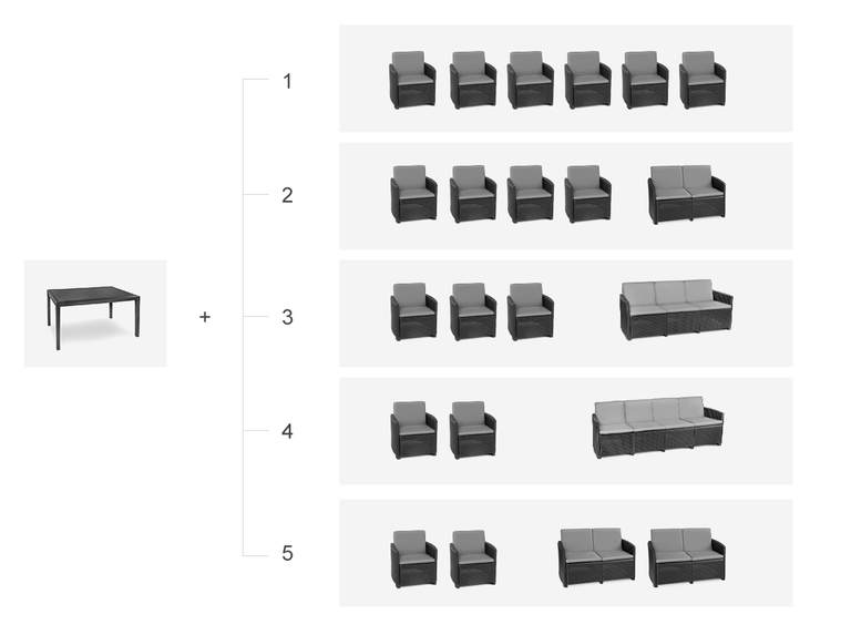 Meble ogrodowe - Zestaw Mebli Ogrodowych KING Sicilia EUROHIT Garden  (6) Meble ogrodowe - Zestaw Mebli Ogrodowych KING Sicilia EUROHIT Garden  (6)