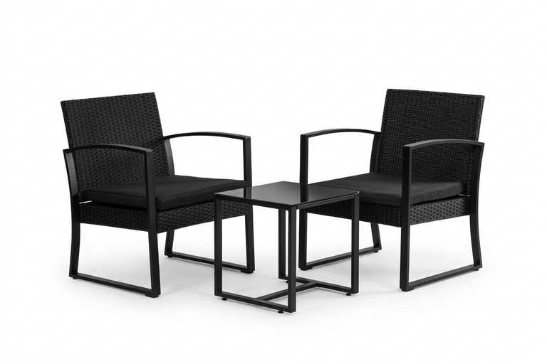 Zestawy ogrodowe - Zestaw mebli balkonowy Santos 2 krzesła + stolik kawowy (1)