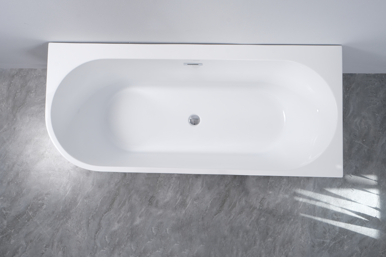 Wanny wolnostojące - Wanna wolnostojąca przyścienna NAROŻNA PULA Czarna PRAWA 170 x 75 cm biała system przelewowy  (3) Wanny wolnostojące - Wanna wolnostojąca przyścienna NAROŻNA PULA Czarna PRAWA 170 x 75 cm biała system przelewowy  (3)