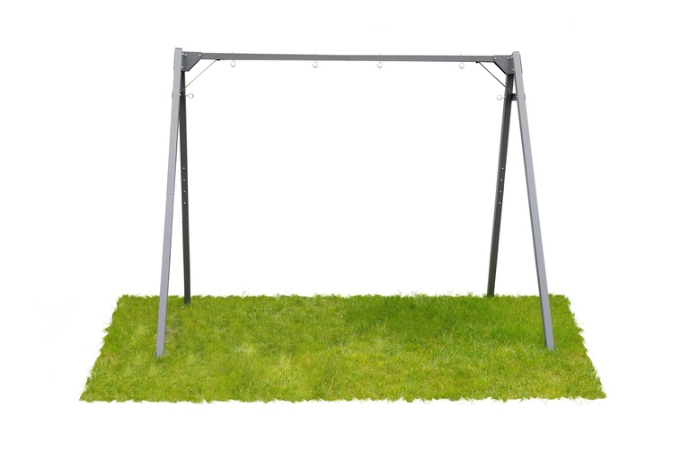 Ogród - Huśtawka Dla Dzieci Ogrodowa Podwójna Stelaż Metalowy  Corciano (8)