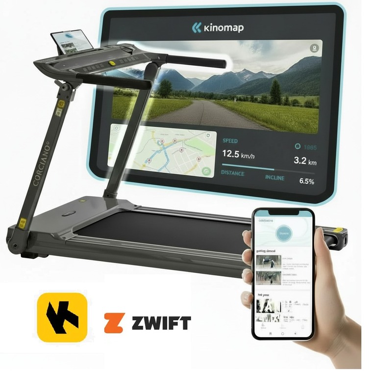 Bieżnie elektryczne - Bieżnia elektryczna domowa CORCIANO CINTRA Składana 140KG (1)