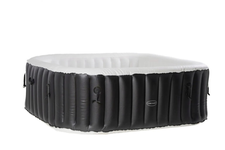 Jacuzzi ogrodowe - Jacuzzi Basen Ogrodowy Spa Corciano Kwadratowe 196 x 66 cm Hydromasaż Pompowane (19)