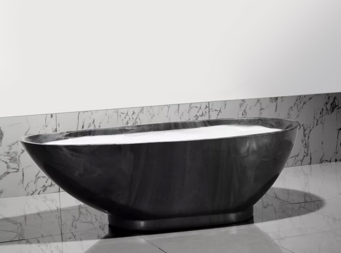 Wanny wolnostojące - Wanna wolnostojąca PREMIUM Lowa 180 x 85 cm czarna (6)