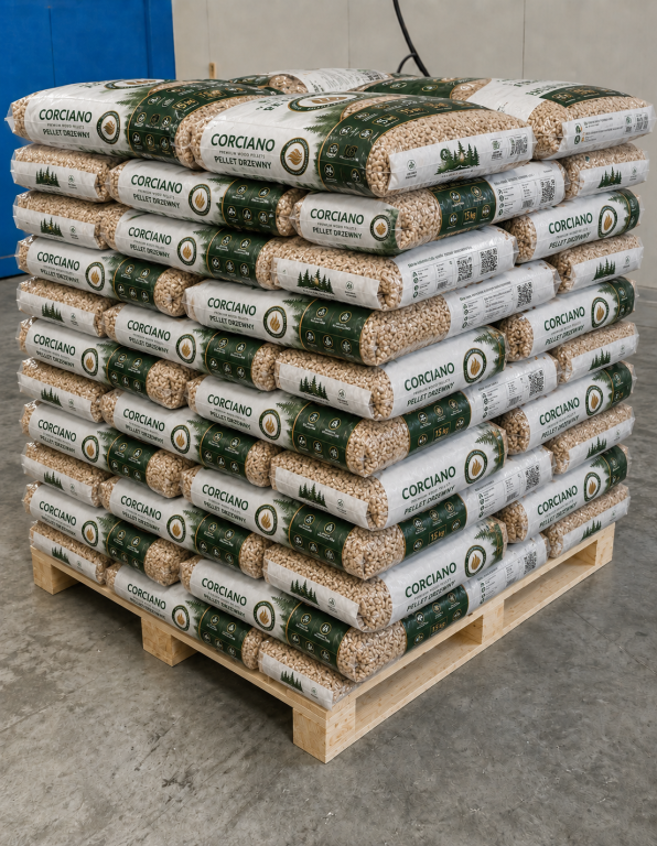 Pellet - Pellet drzewny Corciano Opał zimowy Paleta 750kg Z drzew Iglastych (3)