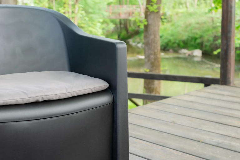 Zestawy ogrodowe - Zestaw Ogrodowy LUNA Kawowy 2 osobowy Stolik 2 fotele  Meble ogrodowe Antracyt Poduszka (7) Zestawy ogrodowe - Zestaw Ogrodowy LUNA Kawowy 2 osobowy Stolik 2 fotele  Meble ogrodowe Antracyt Poduszka (7)