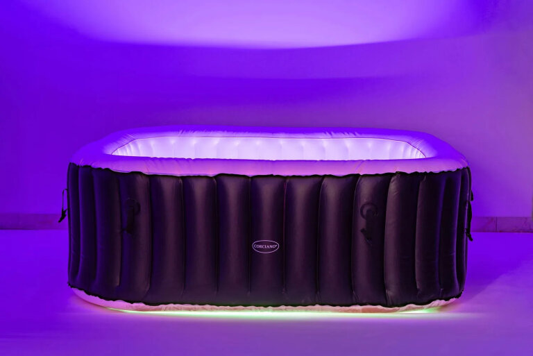Jacuzzi ogrodowe - Jacuzzi Basen Ogrodowy Spa Corciano Kwadratowe 196 x 66 cm Hydromasaż Pompowane (27)