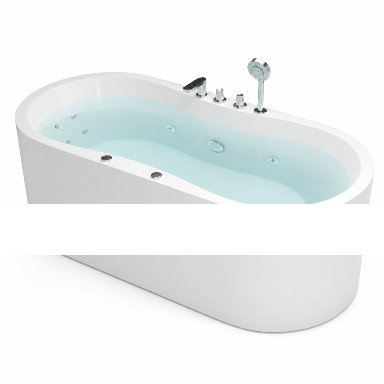 Wanny wolnostojące - Wanna Łazienkowa Ferrara z Hydromasażem  170 x 80 cm wolnostojąca Akrylowa Jacuzzi (10)