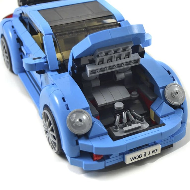 Zabawki  - Niebieski pojazd dla dzieci z klocków Dream Car klocki TOBI TOYS© (8)