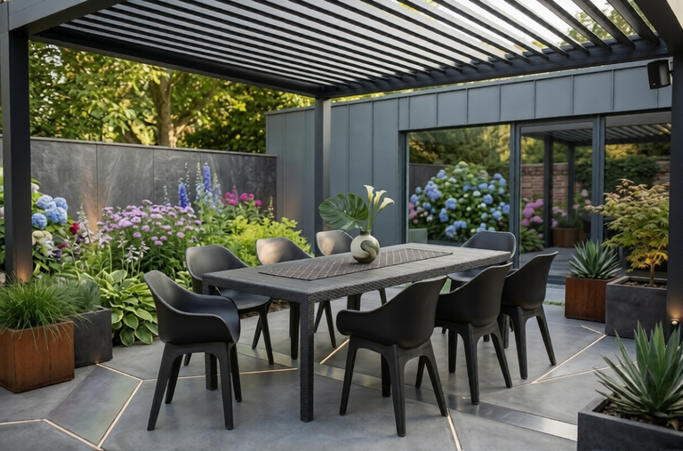 Zestawy ogrodowe - Zestaw Mebli Ogrodowych  Liveto Tre 8 krzeseł + stół (2)