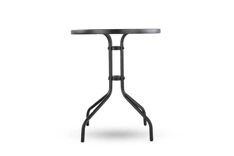 Stoły ogrodowe - Stolik Stół Bistro 60 cm stalowy szklany blat EUROHIT GARDEN (4)